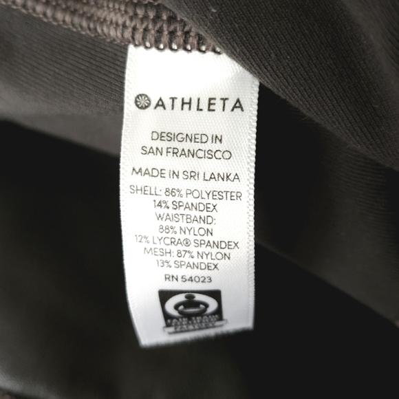 Athleta All Over Gleam Faux Leather Tight Legging in Arbor Olive Size Medium - Picture 8 of 11